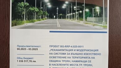 Троян се модернизира: нов проект за енергийно ефективно улично осветление